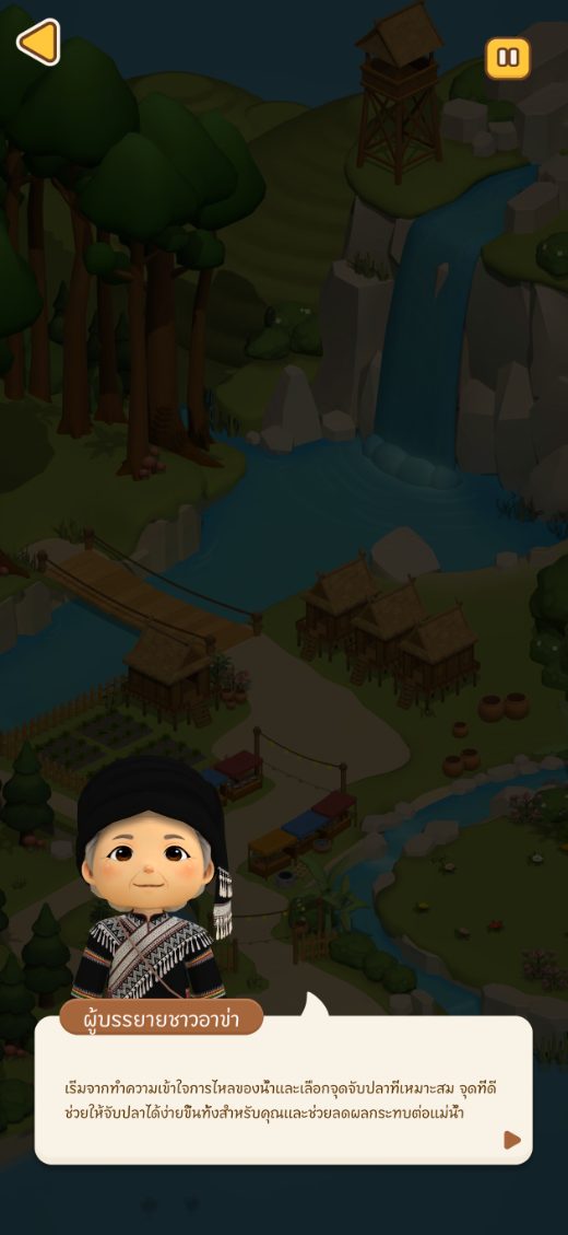 ตัวละครผู้บรรยายชาวอาข่าในมินิเกม